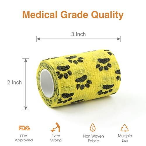 Vet Wrap Cohesive Bandages Bulk Self Adhesive Bandage Wrap Self Adherent Wrap Non (3 Inch Claw)