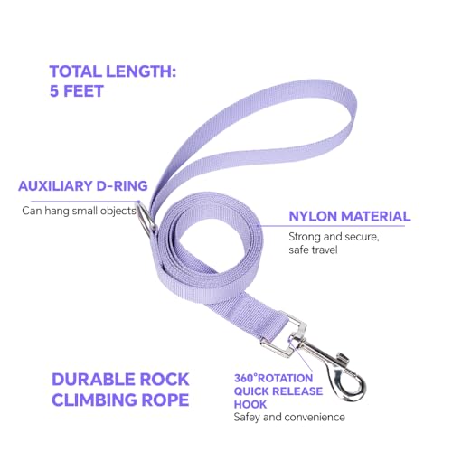 Cat Harness and Leash Set with AirTag Holder (Purple (Holder for Airtag) / XL)
