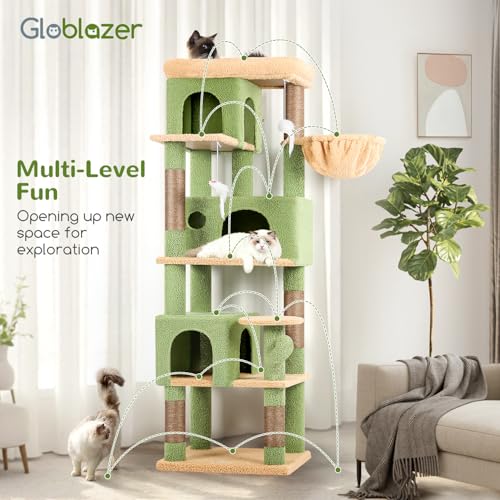 F66 Cactus Corner Cat Tree (Green / 66 inch)