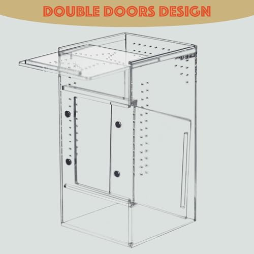 3x3x6 Acrylic Reptile Enclosure for Jumping Spiders & Mantises (3"3"6")