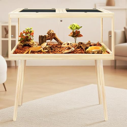 Bearded Dragon Tank with Legs (Oak / 75Gallons, 47inch)