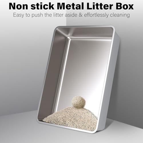 XXXL Stainless Steel Cat Litter Box (XXXL - 28" x 20" x 6")