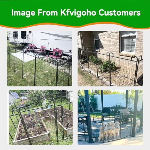 Dog Playpen Outdoor 24 Piece Panels Heavy Duty Dog Fence 47" (27"W x 47"H)