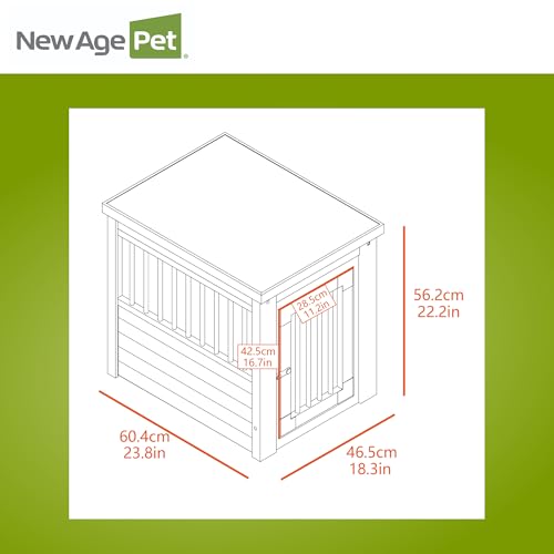 ECOFLEX® Small Furniture Stuyle Dog Crate & End Table (Black / 23.8"L x 18.2"W x 22.2"H)