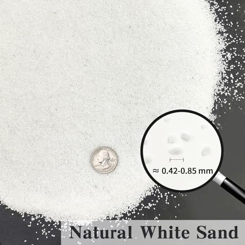 20 lbs Aquarium White Sand (White-XXS / 20 LB)