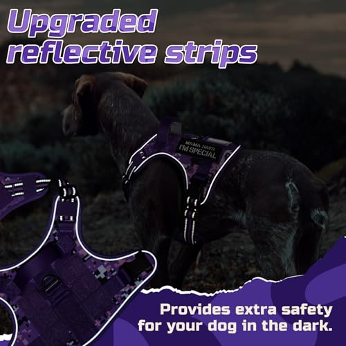 Tactical Dog Harness for Small (Purple Camo / Small)