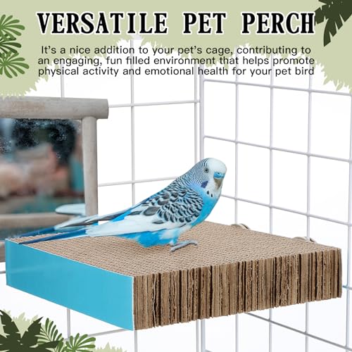 2 Pcs Bird Toys Parrot Perch Stand Cage Accessories (Large)