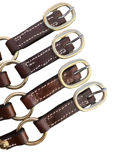Leaders 3 4" Leather Halter for Horses with Customized Engraved Name Plate Brown Leather with Solid Brass Hardware (Pony)
