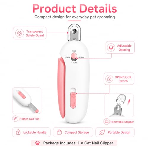 Cat Nail Clipper (Pink)