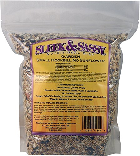 Garden Small Hookbill No Sunflower Bird Food for Lovebirds (4 Pound (Pack of 1))