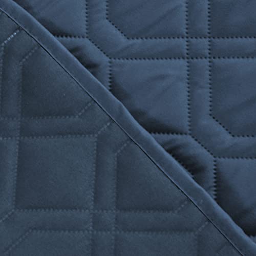 Waterproof Blanket Reversible Dog Bed Cover Pet Blanket for Furniture Bed Couch Sofa (82x102 Inch (Pack of 1) / Navyblue)