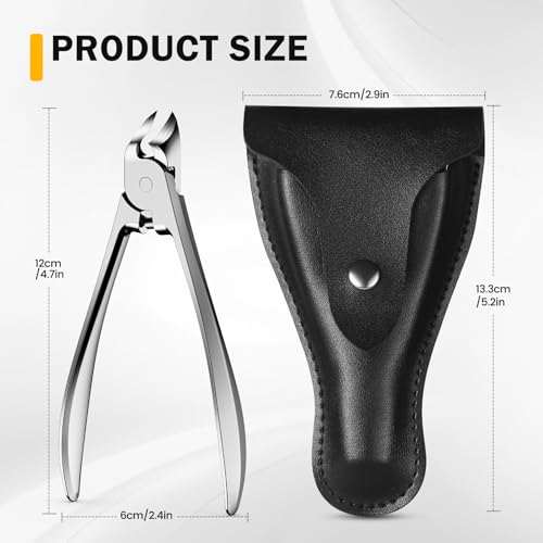 Toenail Clippers for Thick Toenails (Silver / Big)