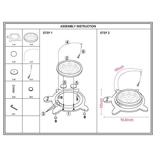 Wooden Interactive Cat Toy with Ball Track & Teaser Wand