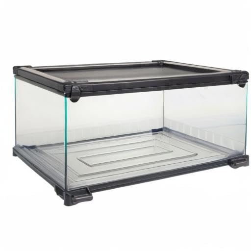 QuickBuild Reptile 10 Gallon Glass Terrarium Habitat (20x12x10)