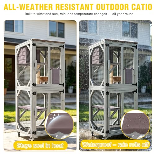 Catio Outdoor Cat Enclosure with Wheels