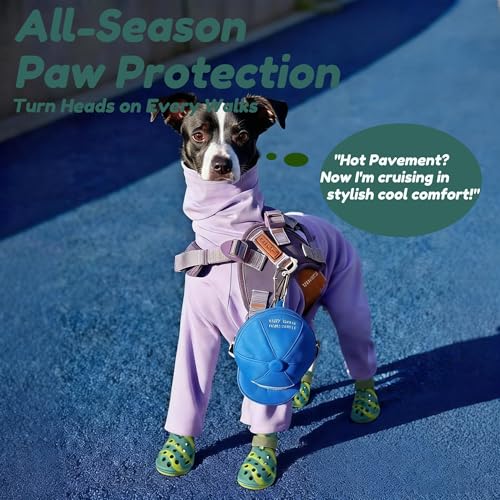 Dog Shoes for Hot Pavement (Green / L)