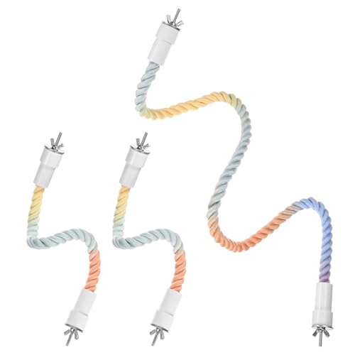 1 Set Rope Perches for Bird Cages (Pink Blue)