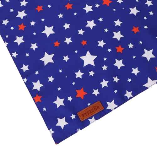 American Flag Dog Bandana Blue White Stars Paw Flag Patterns Designs 4th of July Pet Scarf Adjustable Patriotic Bandanas for Large X (X-Large / Flag-2)