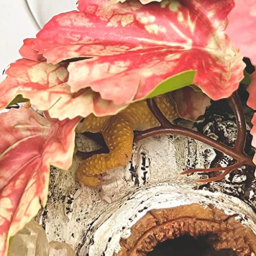 Fake Reptile Plants for Terrarium (Pink Heuchera Micrantha)