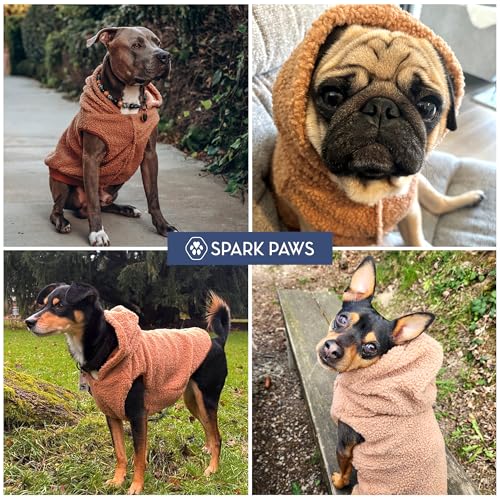 Sherpa Fleece Dog Jacket (Brown / Small)