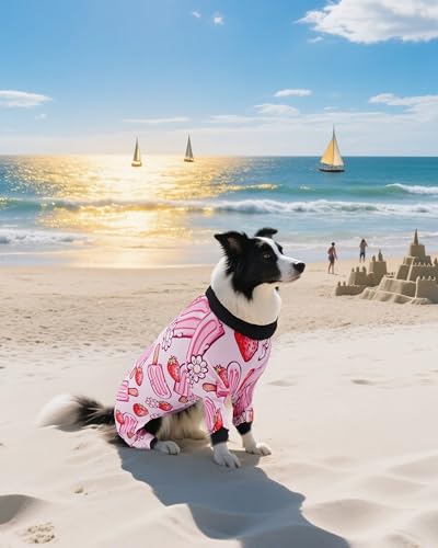 4 Pack Pink Dog Pajamas for Extra Large Dogs (XXX-Large)