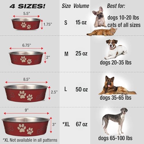 Bella Dog Bowls (Merlot / Medium (20-35lbs))
