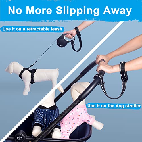 2 Pack Short Dog Leash (Black, Black / Short - 2 Packs)