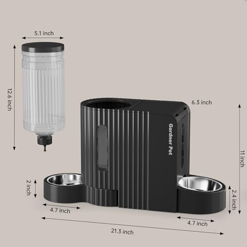 Gravity Automatic Cat Feeder (Large (0.8 Gallon x 2) / Black)