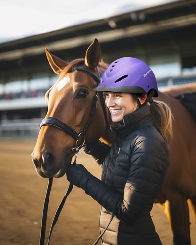 Equestrian Helmet (Matte Purple / Large: 58-62 cm | 22.83-24.41")