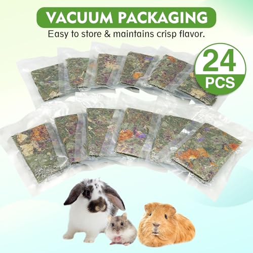24 PCS Rabbit Timothy Hay Chips Toys