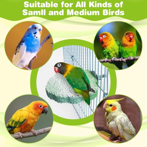 3PCS Bird Beak Grinding Stone Resin Bird Perch Stand Grinding Claw Birds Cage Perch Parrot Climbing Chewing Toys Parakeet Cage Accessories for Budgies Cockatiels Conures