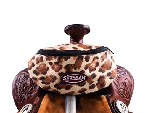 Leopard Print Insulated Nylon Saddle Pouch