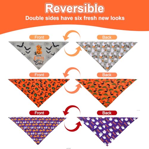 Halloween Dog Bandanas XLarge 3PCS (halloween / X-Large)