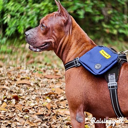 Dog Treat Pouch for Pet Walking and Training with Clicker Poop Bags Small Fanny Zipper Pack Holder for Puppy Snack Dispenser Kit for Leash and Outdoor Use (One Bag / a2.Blue)