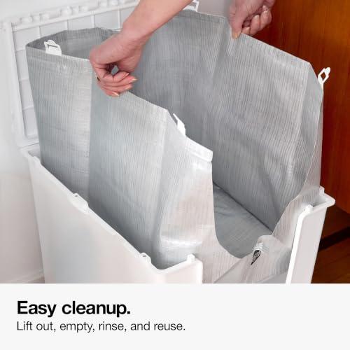 Flip Covered Cat Litter Box Starter Kit (Starter Kit - White Litter Box / Gray Mat)