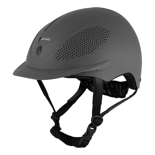 Skylar Horse Riding Helmet Equestrian Women (Grey / Medium-Large)