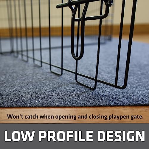 Jumbo Dog Playpen Mat (60" x 74" (2-Pack) / Charcoal)