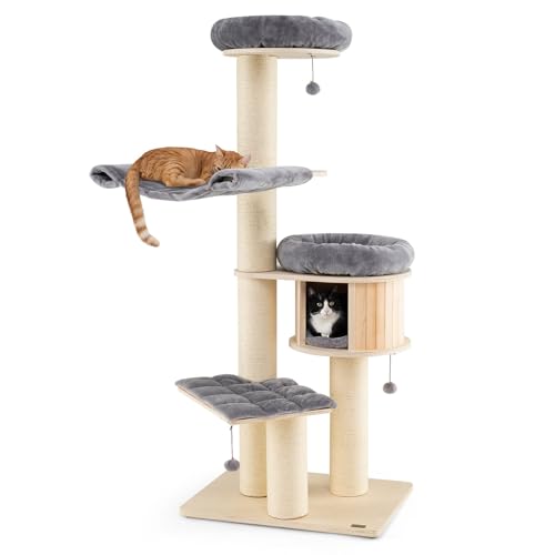 Modern Cat Tree (68.5 Inches / Gray)