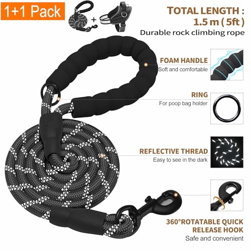 Essential Dog Harness (XL / Black)