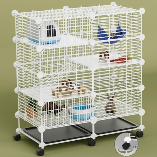 4 Tier Guinea Pig Cages Indoor (28.7"L x 14.6"W x 34.2"H)