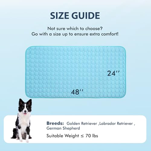 Summer Cooling Mat & Sleeping Pad (48" x 24" / Blue)