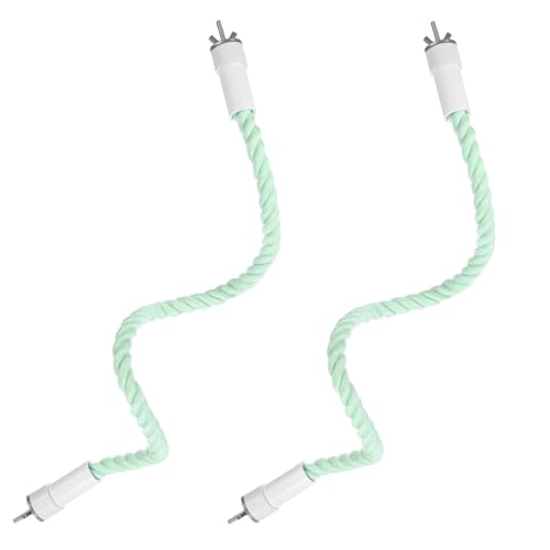 2 Pack Rope Perches for Bird Cages (Cyan / 23.6 in)