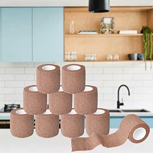 2 Inches Self Adhesive Bandage Wrap Cohesive Wrap (2 Inch / Brown)