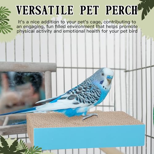 2 Pcs Bird Toys Parrot Perch Stand Cage Accessories (Medium)