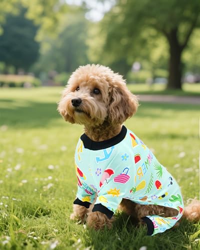 4 Pack Watermelon Dog Pajamas for Small Dogs (Medium)