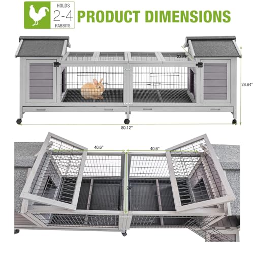Rabbit Hutch Outdoor with Run