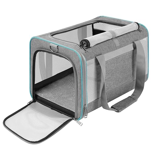 Large Cat Carrier Soft (Grey / 18.1"L x 11.8"W x 11.8"H)