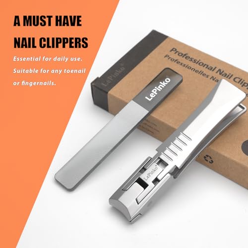 Nail Clipper for Thick Toenails and Fingernails (2PCS Portable Curved)