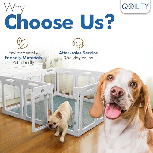Clear Acrylic Dog Playpen Indoor (White / 30" Height)