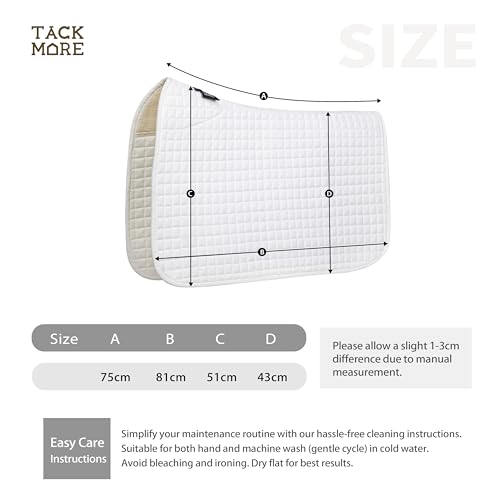 All Purpose Square Quilted Western Saddle Pad (White)